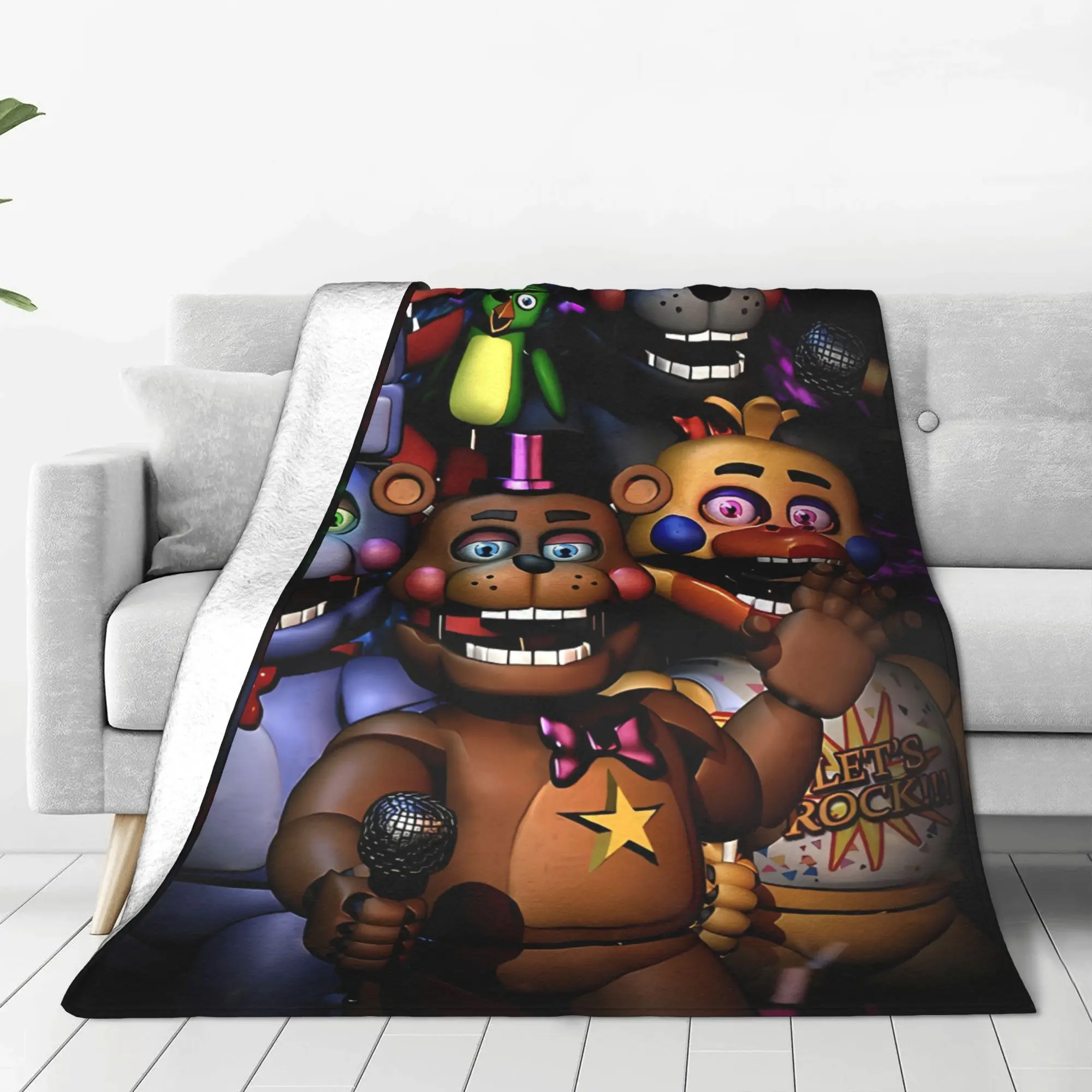 1PC Security Breach F-FNAFS Home Room Decorations Winter Blankets For Adults Bedding Home Interior Sofa Knee