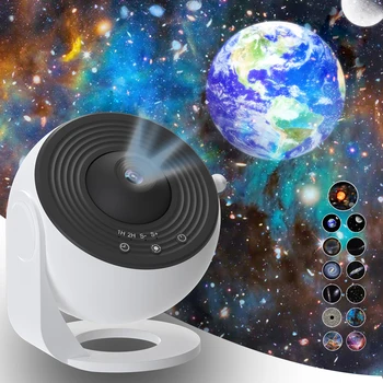 Bedroom Galaxy Projector Night Light HD Image Star Projector 13 Film Discs Kids…