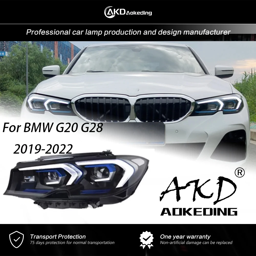 

AKD Фара для BMW G20 Фара 2019-2022 DRL H7 Светодиодная биксеноновая лампа 320i 325i Фары в сборе Обновление Автоаксессуары