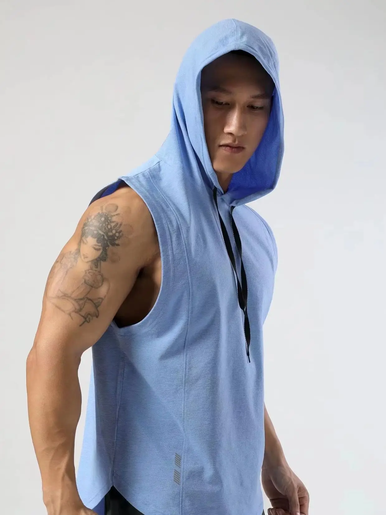 Gym Clothing Mens Bodybuilding Hooded Tank Top Cotton Sleeveless Vest Sweatshirt Fitness Shirt Workout Sportswear Tops Male