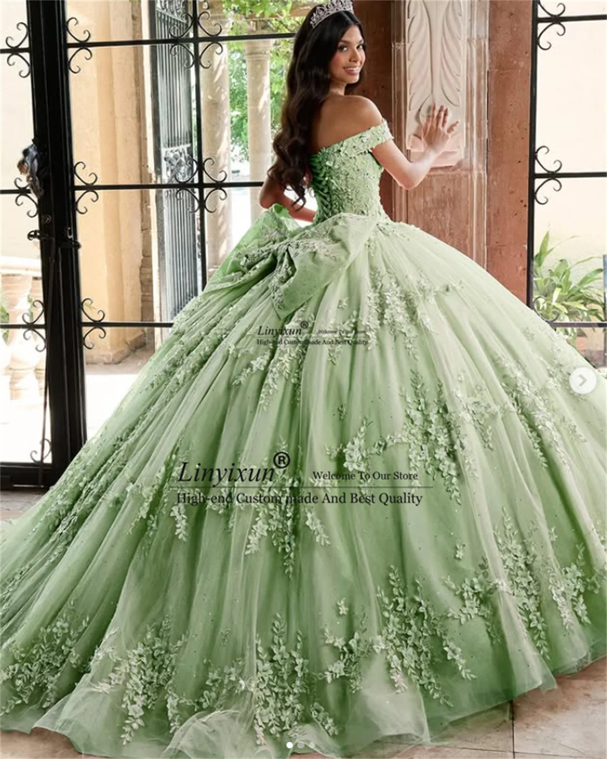 

Mexican 3D Floar Quinceanera Dresses With Appliques Lace Sweet 16 Birthday Customized Off Shoulder Ball Gown Vestidos De 15 Anos