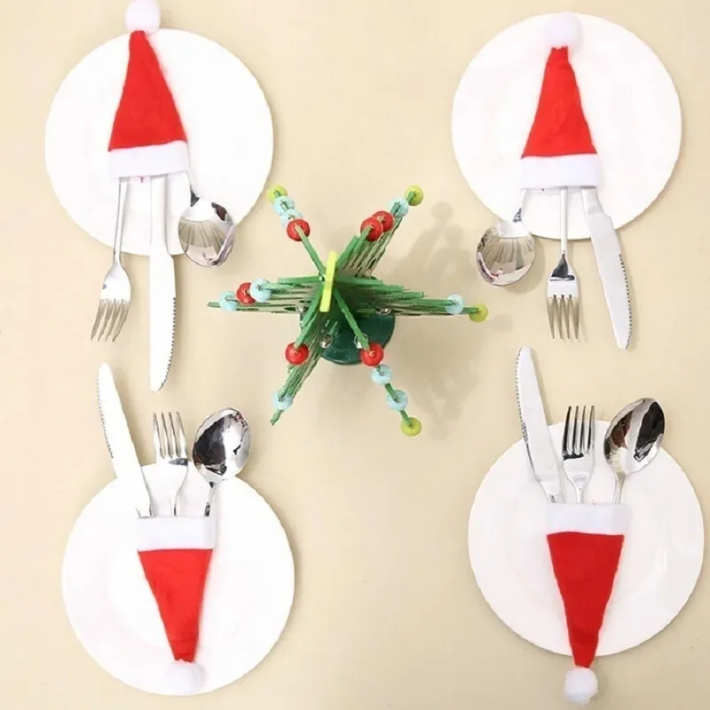 Christmas Santa Hat Cutlery Holder