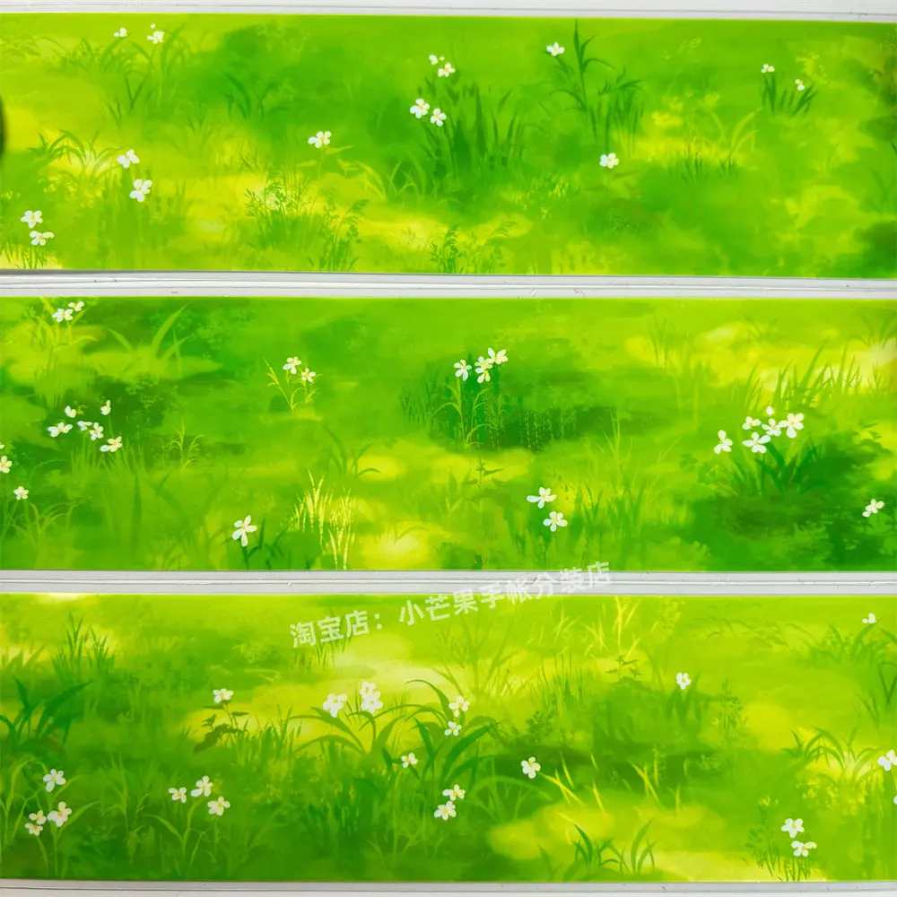 

Lawn Ground Landscape Decorative Stickers for Scrapbook DIY Phone Case Kids Craftwashi pet tape
