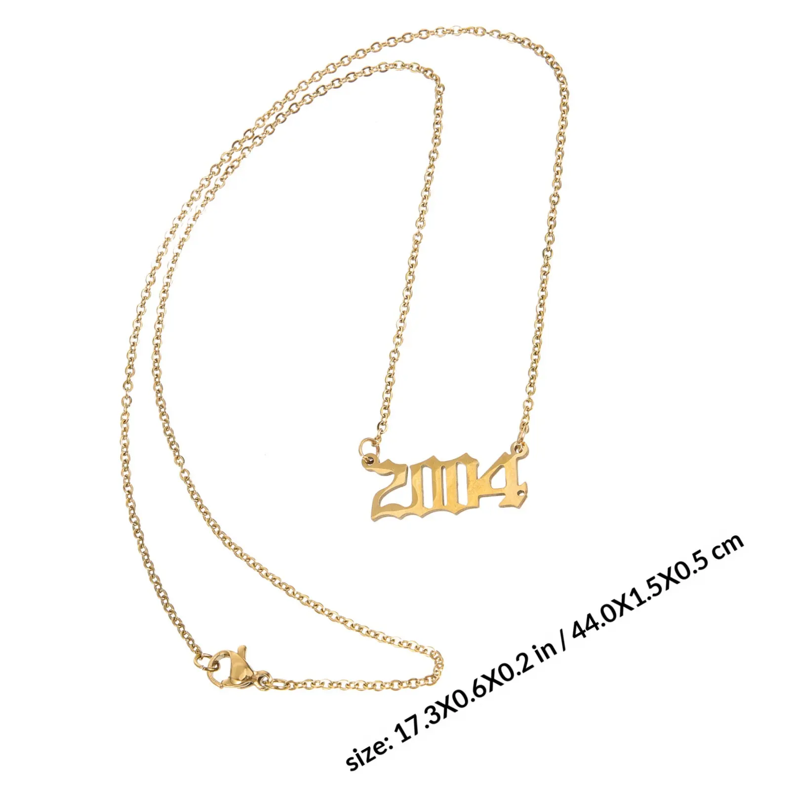 Elegant Clavible Chain Necklace Female Digital Pendant Design Premium Metal Long Wearing Neck Jewelry for Party Gift