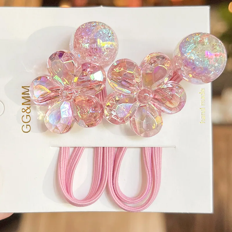 Diademas elásticas de colores para niña y niño, accesorios para el cabello de princesa, lazos para el pelo, 2 piezas