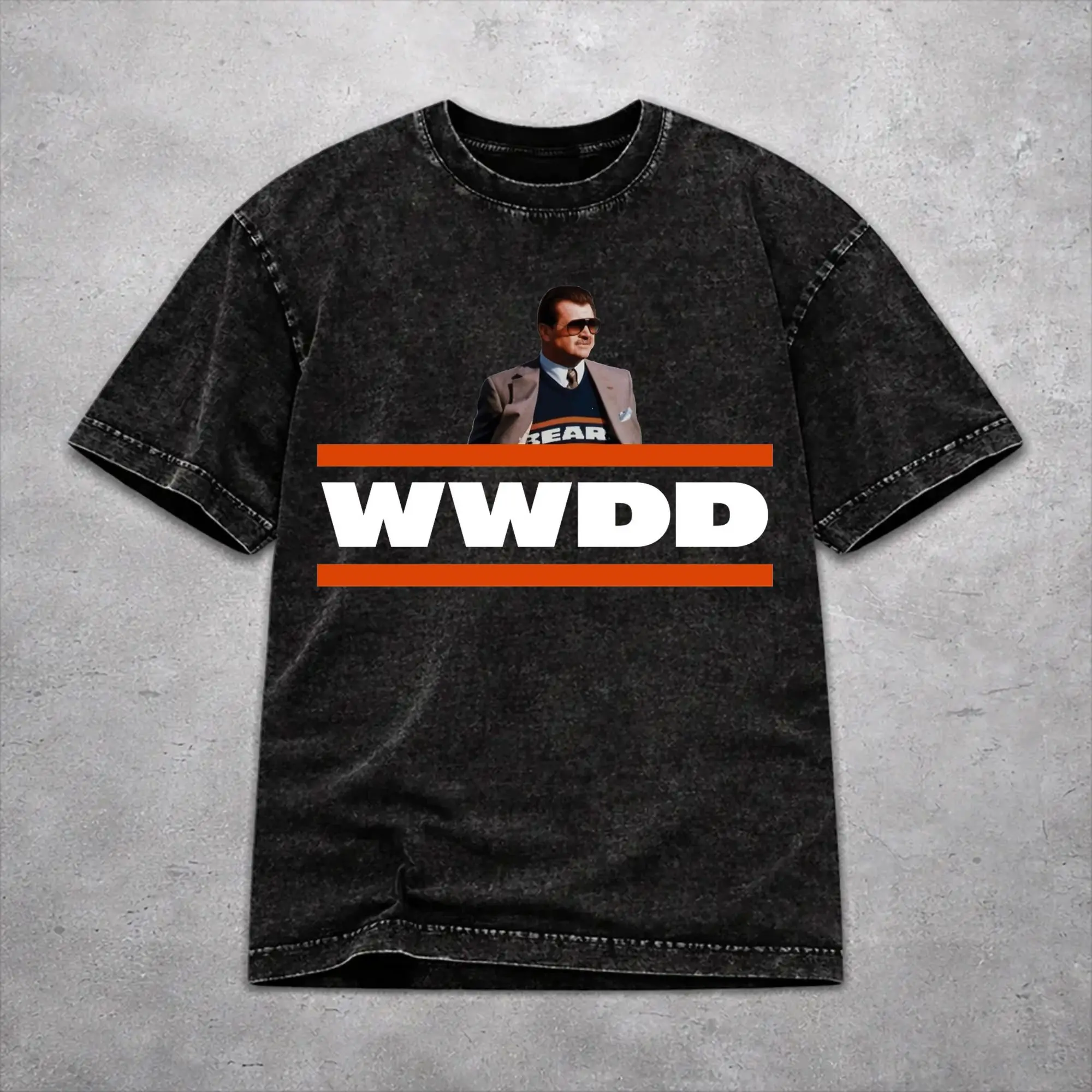 Men Women RIP Mike Ditka  Shirt Graphic Washed Cotton  Harajuku T-Shirts