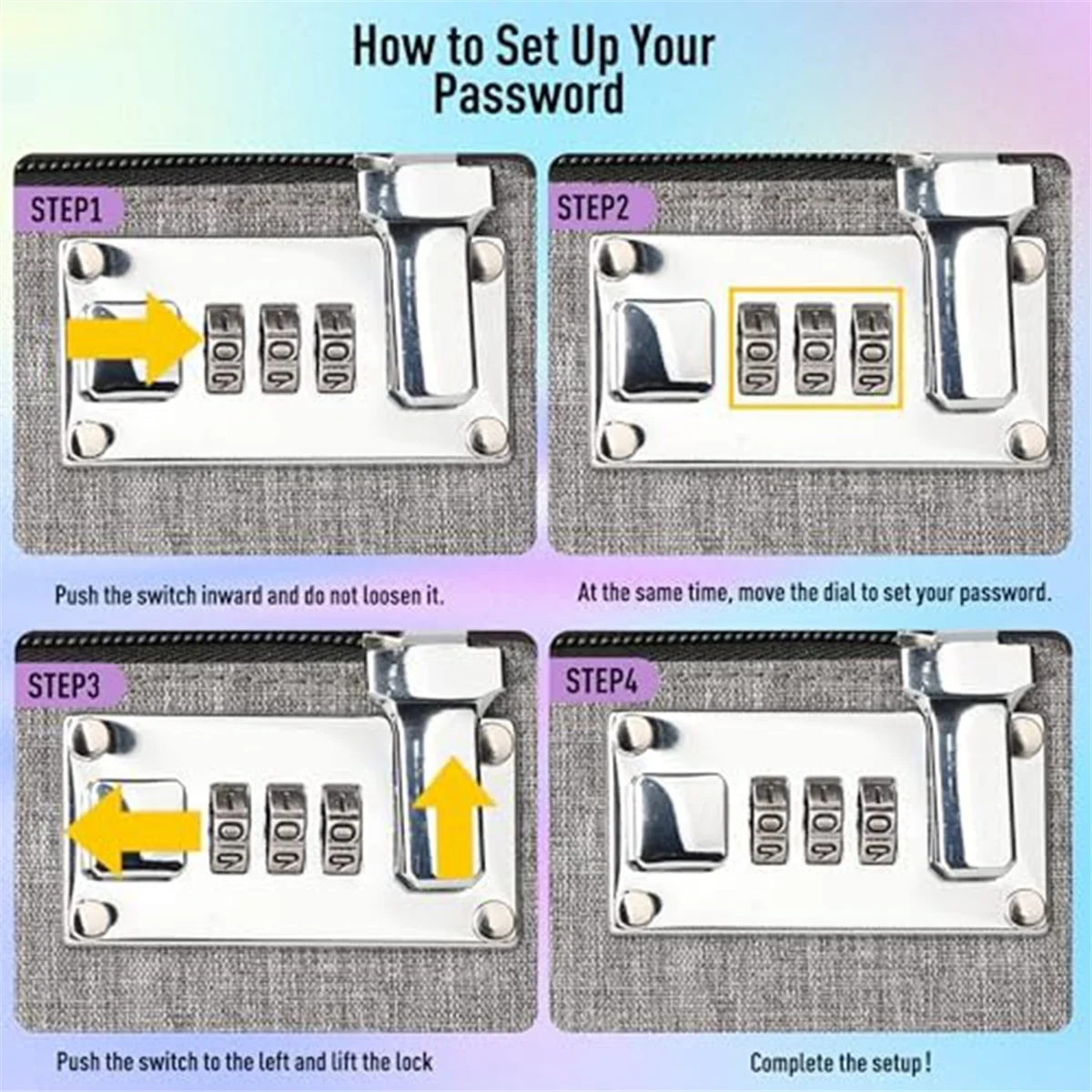 ABQR 2 pezzi con serratura KOSMCCOMoney Borse Borsa per banca con serratura in nylon Borsa per monete, Borsa per contanti per gioielli, passaporto, carte di credito