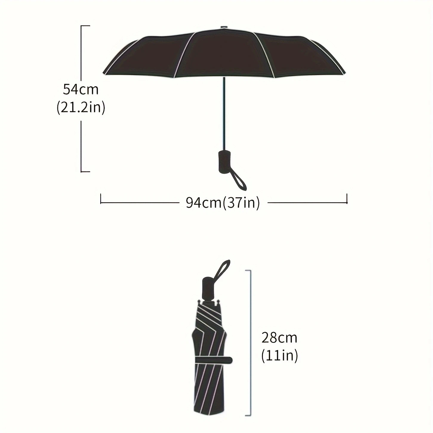 1pc-Korean Transparent Umbrella Folding Automatic Open And Close Umbrella Mori Three-fold Student Sunny Umbrella