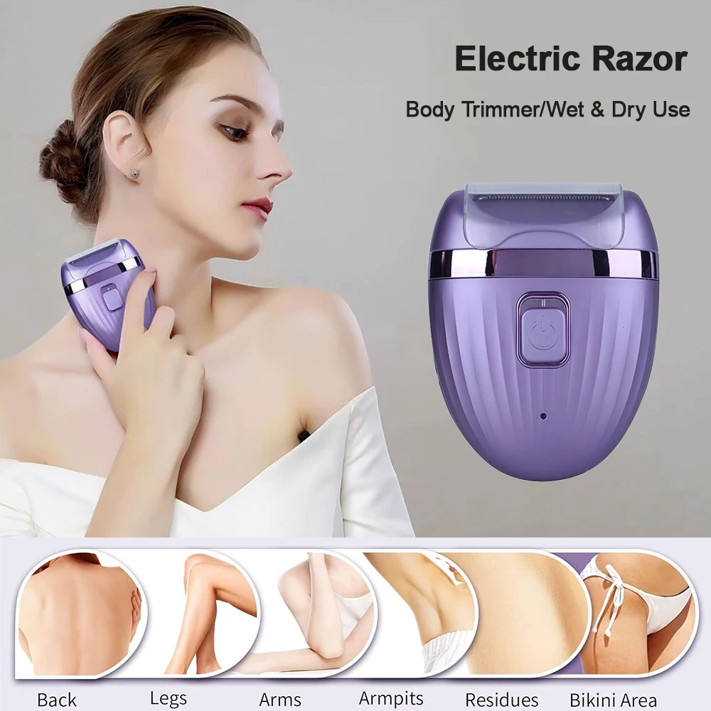 

Электрическая женская бритва для удаления волос на теле, эпилятор, безболезненный беспроводной триммер, бритва для женщин, бикини, лобковых волос, подмышек, рук, ног