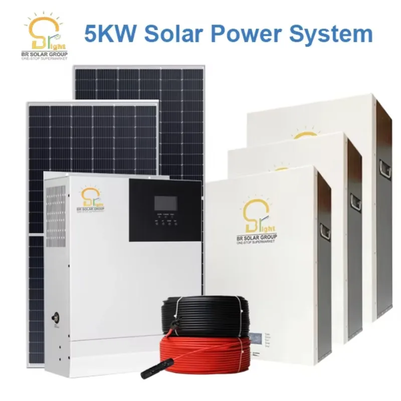 SOLAR 5KW Hybrid All in One Solar Energy System With Solar Mounting System Panel for Home