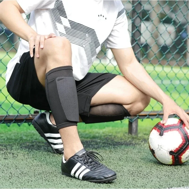 A Set Soccer Protective Socks with Pocket for Football Shin Pads Leg Protector Calf Sleeves Adults Child Shin Guard Support Sock