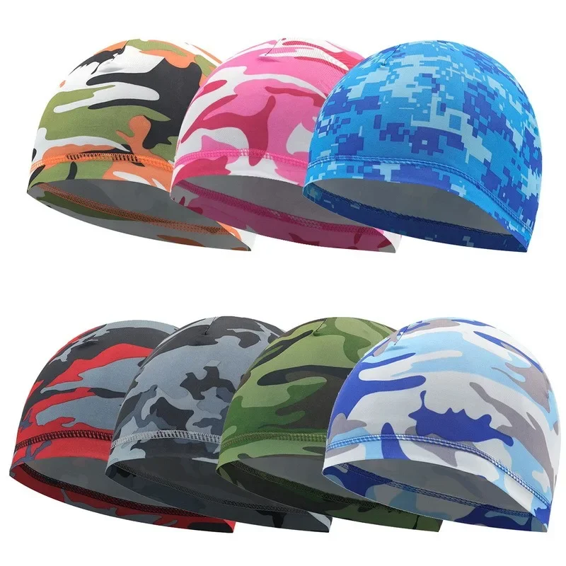 Summer Cycling Beanie Men Women Motorbike Camouflage hat Quick-Dry Elastic Bicycle Anti-UV Fishing Breathable Run Sports Cap