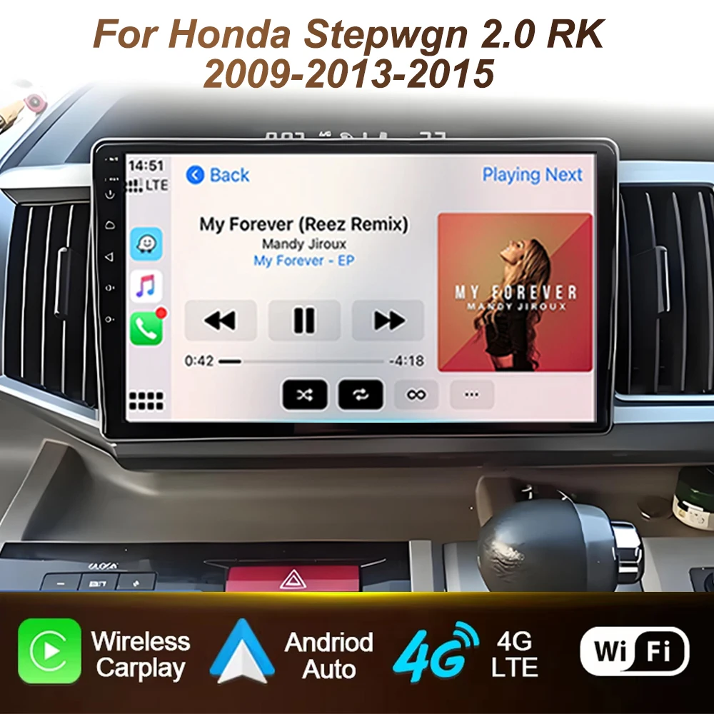 Car Radio For Honda Stepwgn 2.0 RK 2009-2013-2015 Carplay Navigation Player Multimedia Android Auto Screen 2Din DVD Head Unit