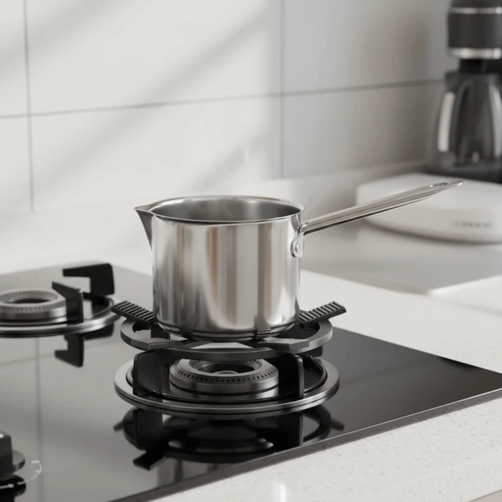 

Universal Cast Iron Gas Burners Stand Anti Slip Stable Stove Support Portable Wok Ring Stand Outdoor Cooking