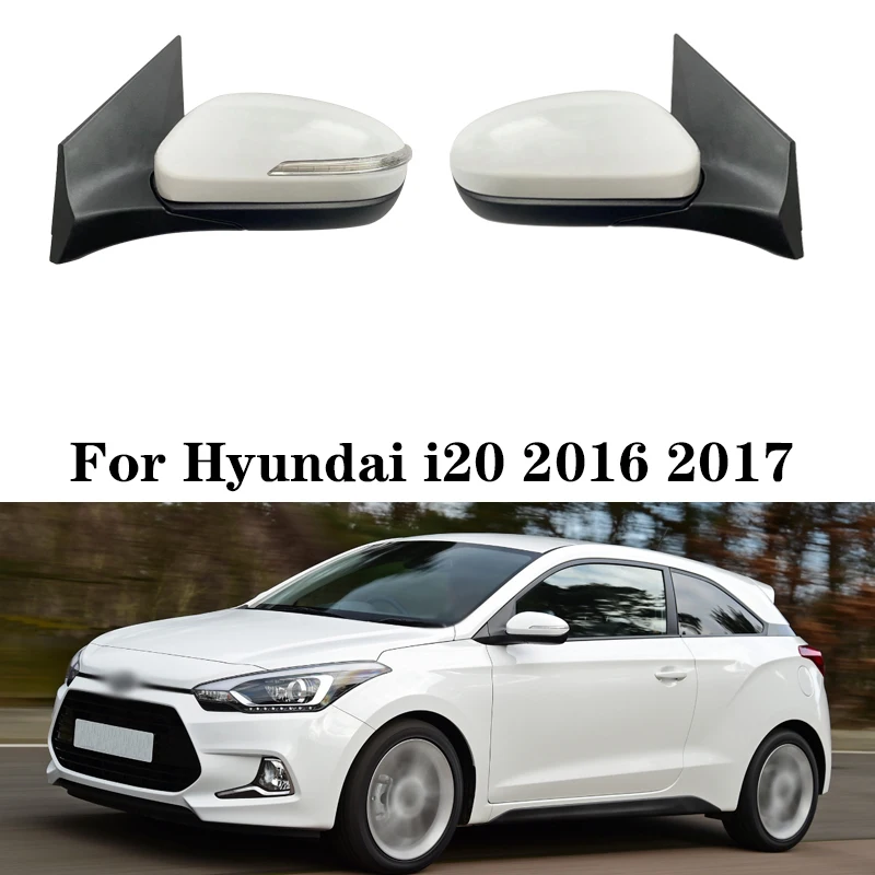 Car Rearview Mirror Assembly For Hyundai I20 2016 2017 Auto Electric Folding Turn Signal Heating Lens Adjustment Mirror Assy