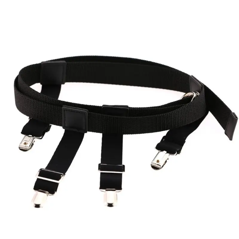 Ceinture élastique en Nylon pour hommes femmes, avec porte-jarretelles, Clip, bas, pantalons, bretelles support pour