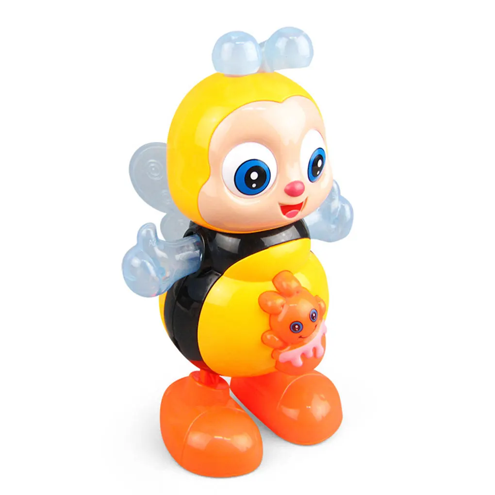 음악의 리듬에 맞춰 춤추는 전기 벌 어린이 장난감 손이 위아래로 움직이고 상호작용하며 재미있습니다.