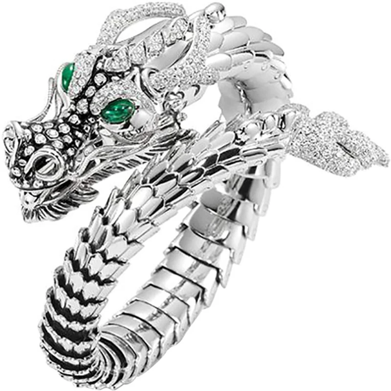 1pcs Unique Exquisite Men's Chinese Dragon Ring Cool Cycling Men And Women's Rings Size Adjust Accessories