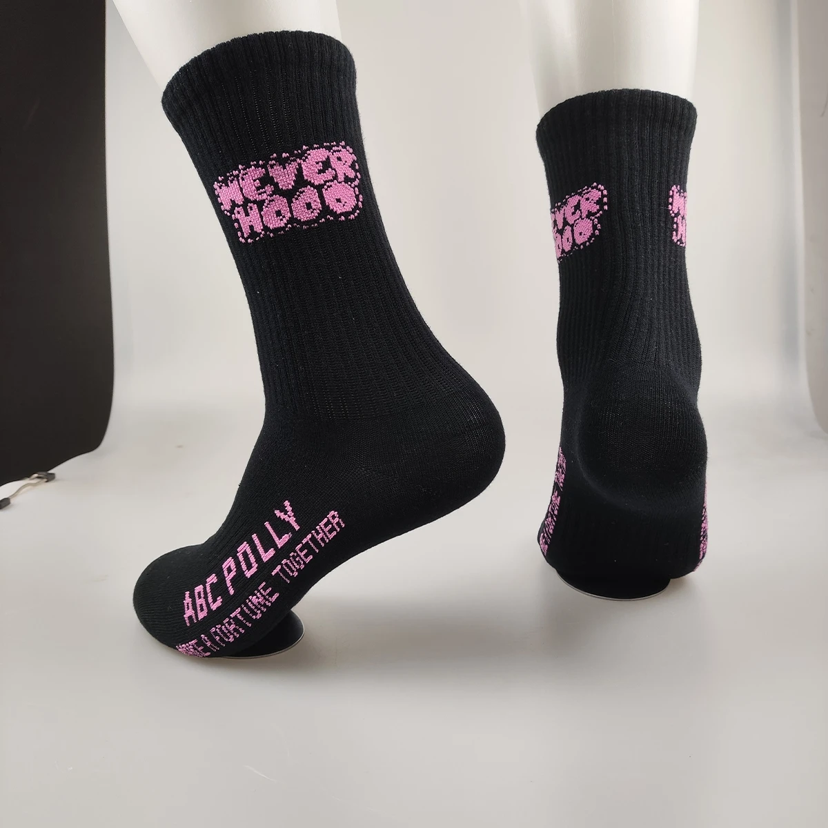 ABC Letter Black Pink Punk Girls Badminton Ankle Socks Gym Hipster Health Woman Long Short Training Socks Sleep High Quality