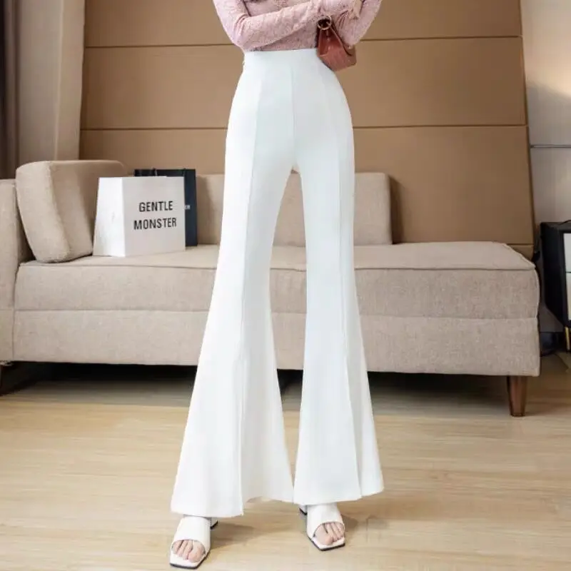 

Women Spring Summer Split Flare Pants Bell Bottom Slim Trouser Oversize Legging Office Lady Elegant Graceful Streetwear Pantalon