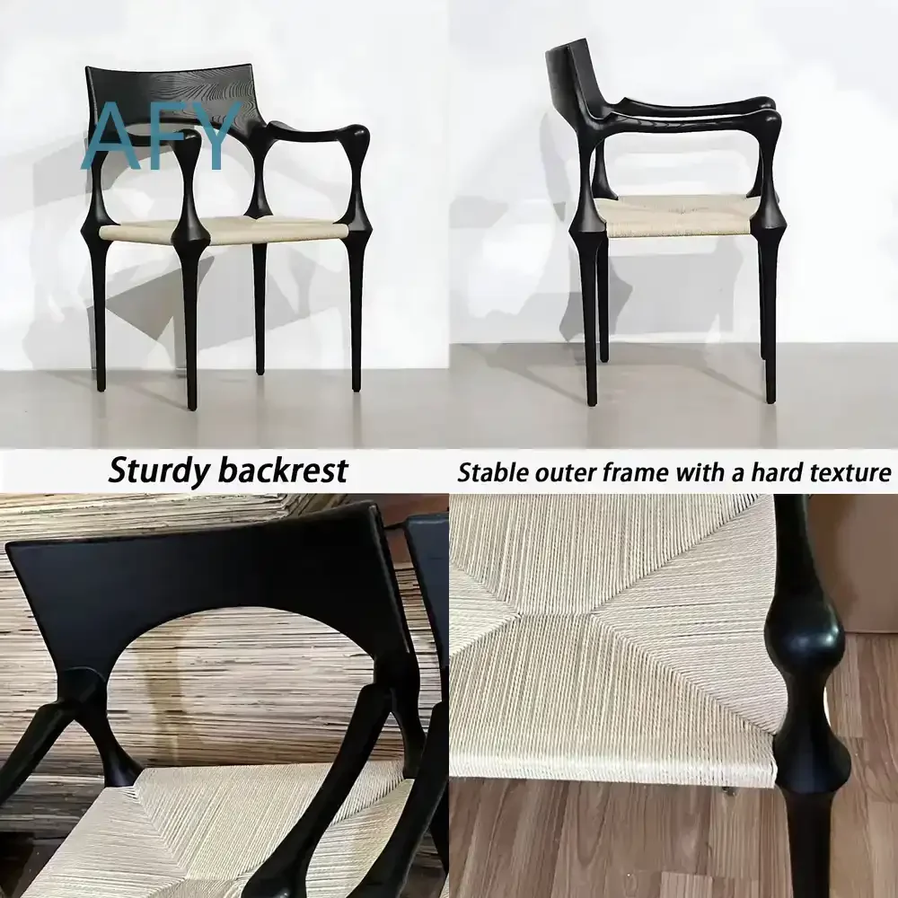 Luxury Retro Dining Table Chairs for Modern Kitchen Living Room Nordic Home Furniture for Portable Backrest Armchairs Wooden