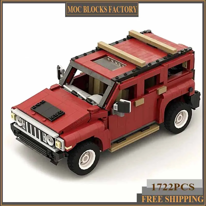 Moc Building Bricks City Car Model H3 Pick-up Truck Car 10290 Technology Modular Block Gifts Toys For Children DIY Sets Assembly