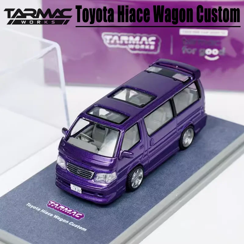 Tarmac Works 1/64 Toyota Hiace Wagon Custom Alloy Toy Motor Vehicle Diecast Metal Model Gifts