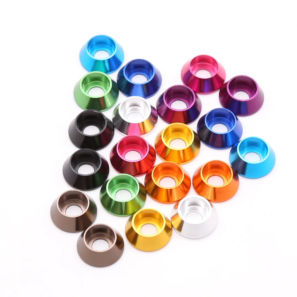 Aluminum Alloy Cup Head Washers Multiple Colour M2 M2.5 M3 M4