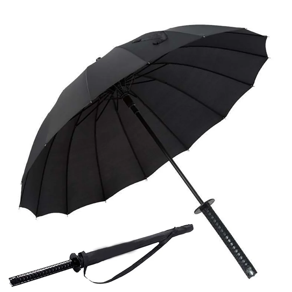 Samurai Umbrella Automatic Creative Strong Windproof Electrical & Low Temperature Resistance All-weather Umbrella For Women Men