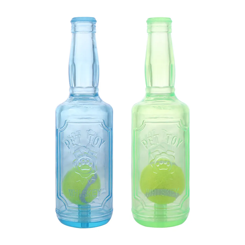 

Wear-resistant with Tennis Ball Pet Chew Sound Toy Funny Bite-resistant Dog Squeak Toy Creative Pet Rubber Bottle Toy Gift