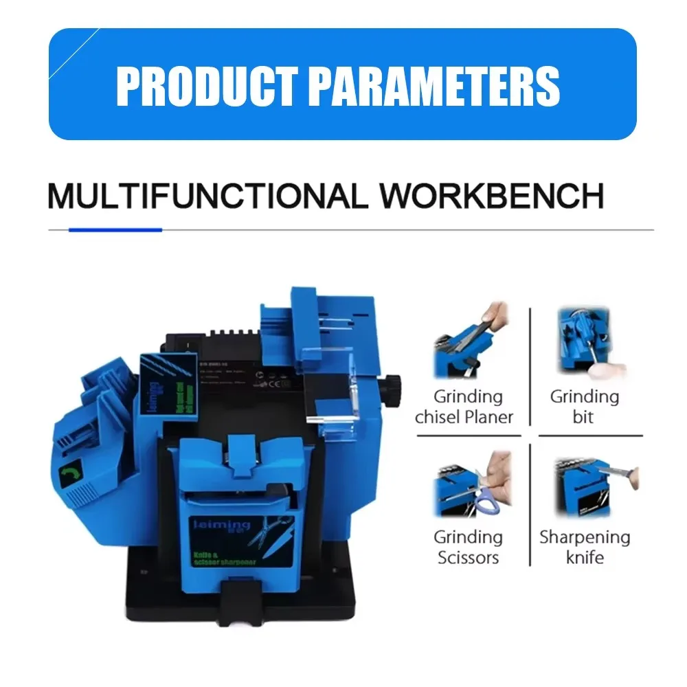 Multifunction Electric Knife Sharpener 3 in 1 Sharpener Household Grind Tool for Twist Drill Scissors Knife Chisel Grinder