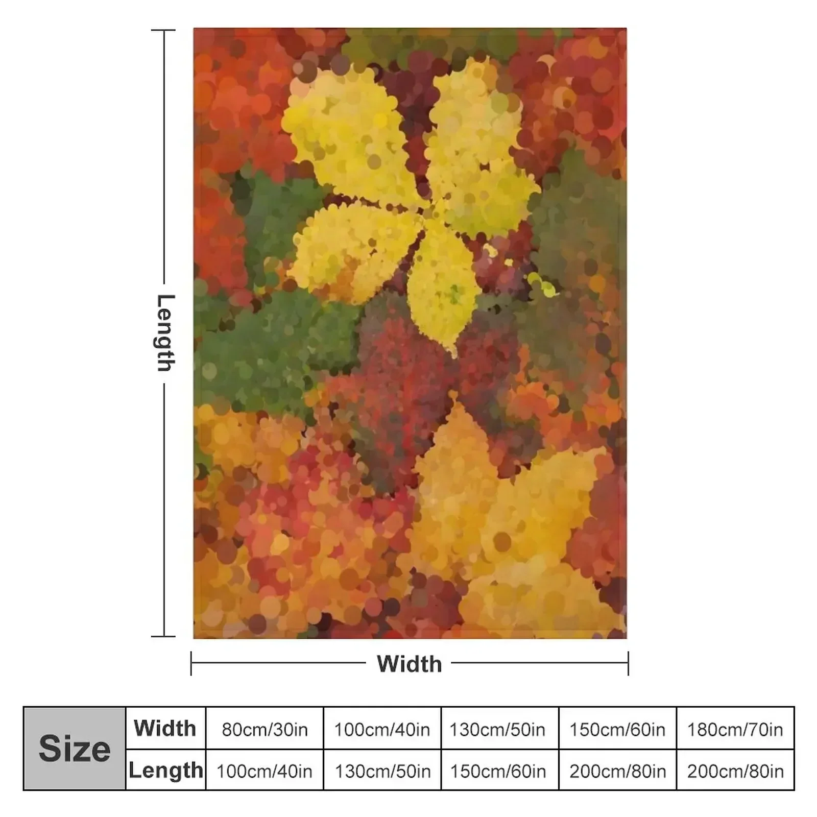 Crunchy Autumn Leaves Throw Blanket Polar Decorative Throw Designers Shaggy Bed linens Blankets
