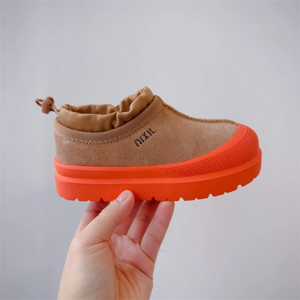 Nuevos zapatos de invierno para niños, botas de nieve gruesas y cálidas, moda de estilo coreano para chicas, botas de algodón resistentes al frío de 3 a 13 años