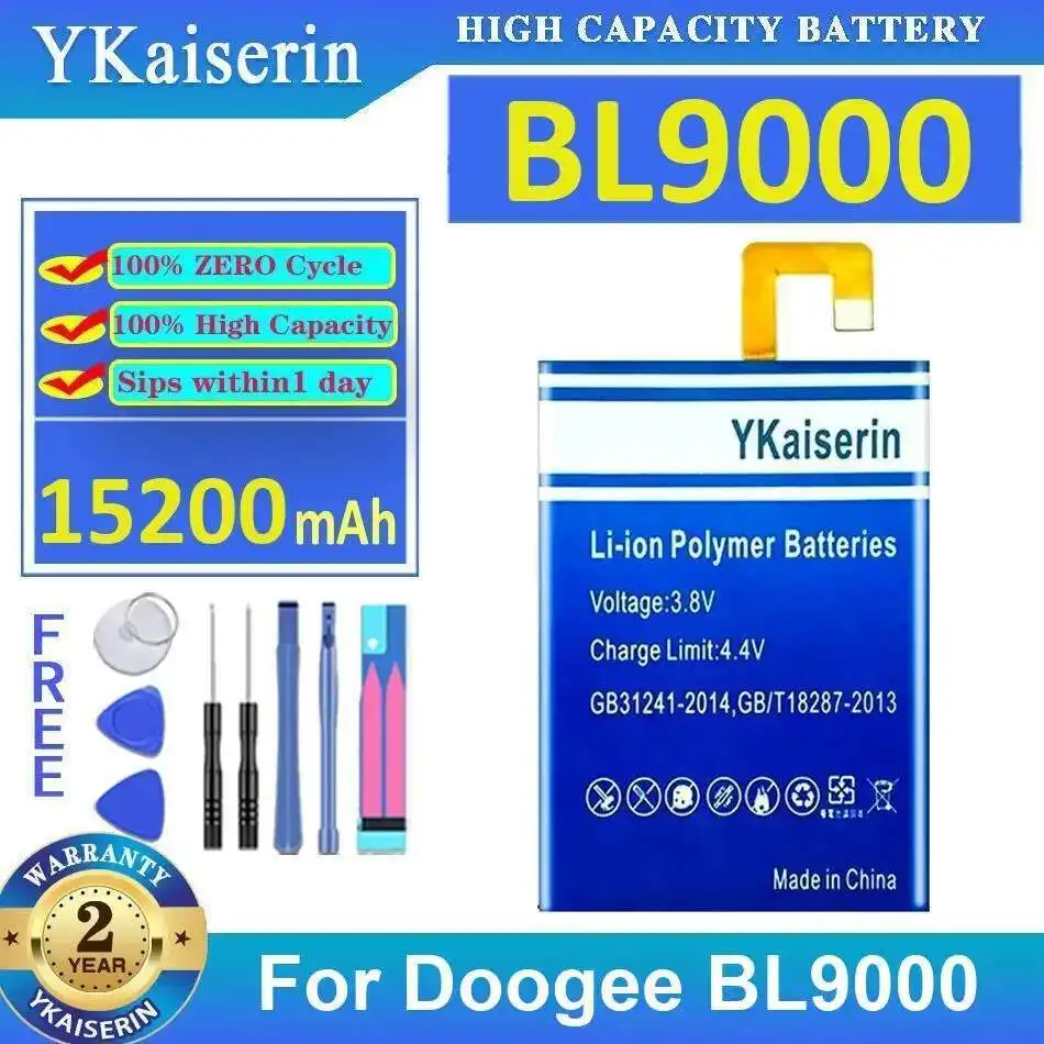 

Durable Mobile Phone Battery For Doogee BL9000 High-Capacity 15200Mah
