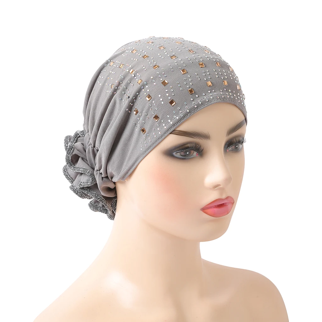 H008 Latest Muslim Turban Scarf Stretch Inner Hijabs Full cover Caps Ready To Wear Women Head Scarf Under Hijab Bo