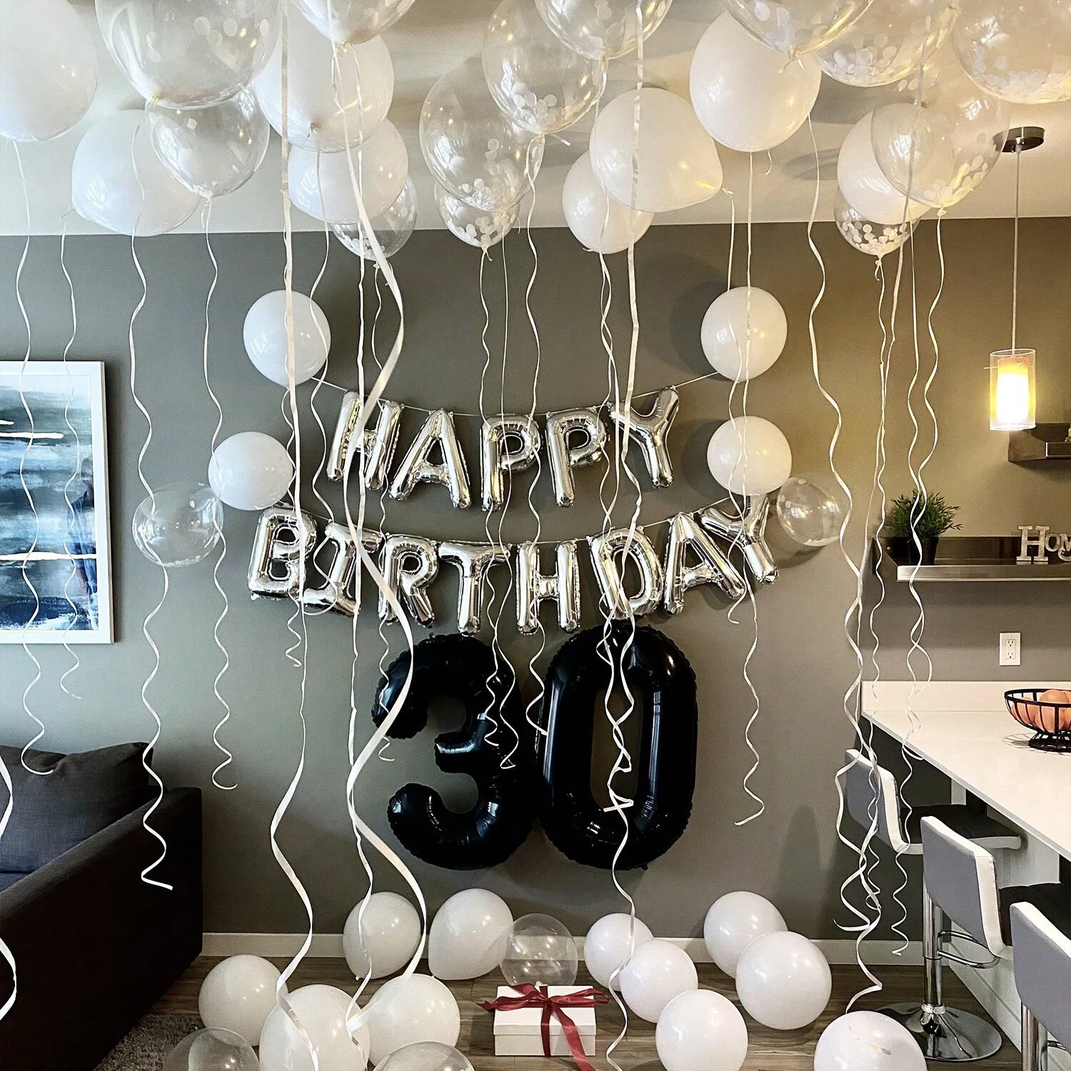 مجموعة بالونات حروف عيد الميلاد باللون الفضي/الذهبي مناسبة لتزيين حفلات أعياد الميلاد والذكرى السنوية والدش (متوفرة بألوان متعددة)