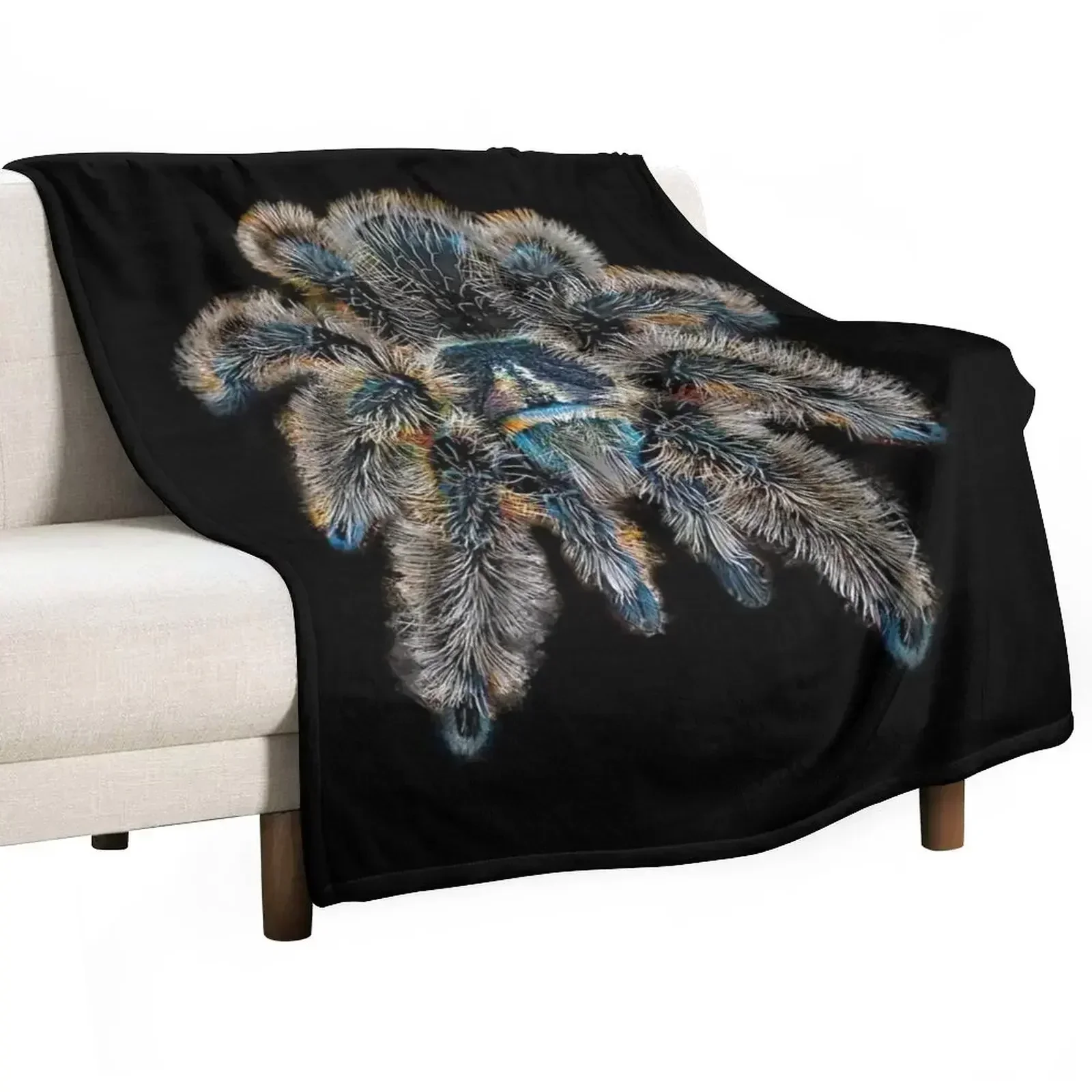 Curly Hair Wooly Tarantula Spider Throw Blanket christmas gifts Decorative Throw for winter Blankets