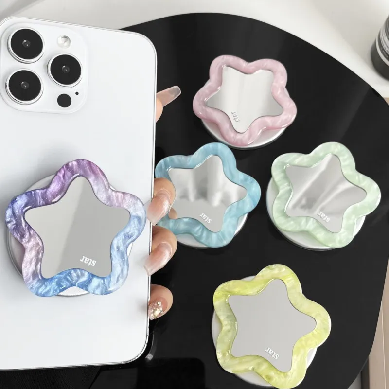 

INS Korean Cute Makeup Mirror Magsafe Phone Grip Tok Stands For IPhone Samsung Motorola Universal For Magnetic Foldable Holder
