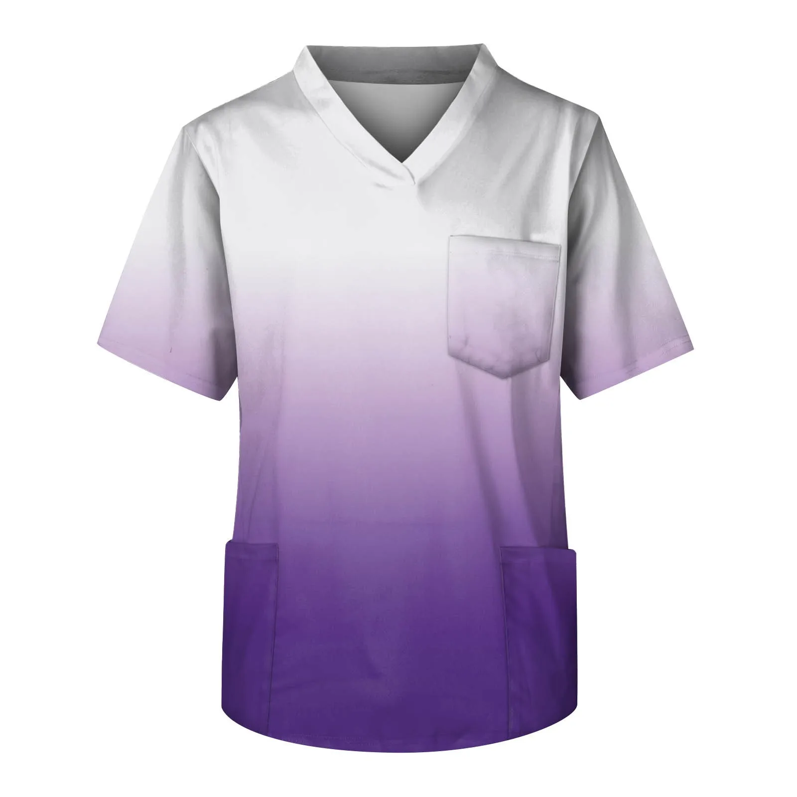 Uniform Mens Scrub Tops Shirt Solid Pocket Short Sleeve Blouse Male Workwear Athletic Nursing Uniforms Surgical Overalls