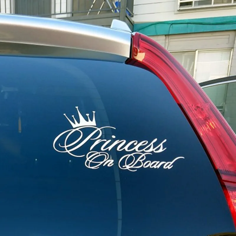 Car Stickers Princess On Board Baby In Car Lovely Girl Reflective Decoration For Windshield Window Trunk Bumper Auto Styling D30