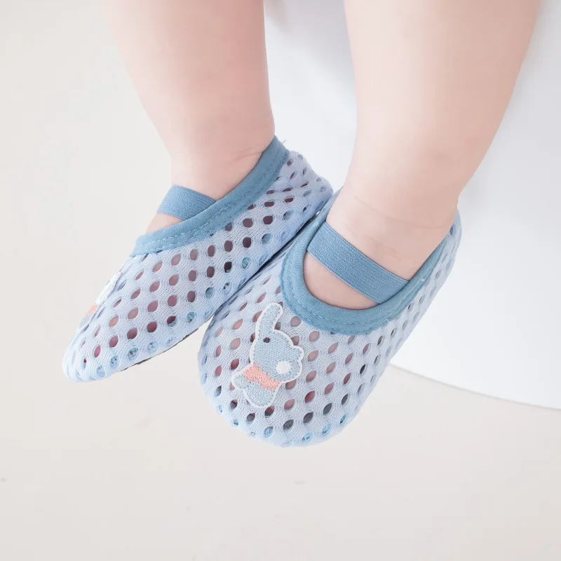 Cartoon Breathable Baby Socks Shoes Spring Summer Thin Boy Girl Anti-Slip First Walkers Elastic Kids Indoor Floor Socks Shoes