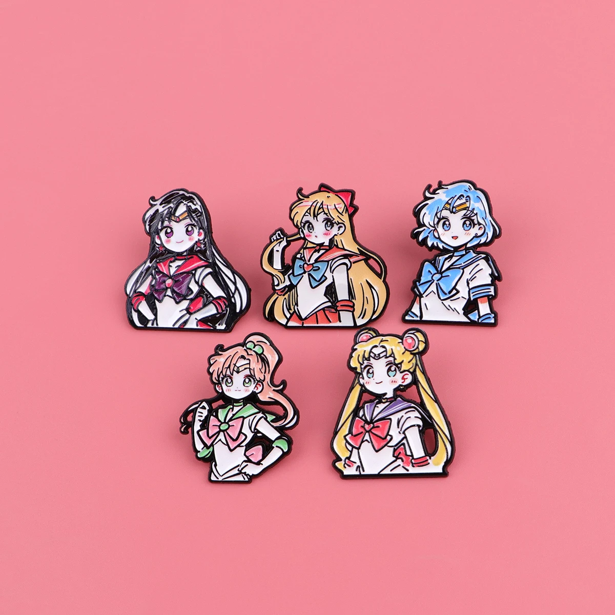 Cute Girls Smalto Pin Manga Anime Distintivi sullo zaino Cartoon Spille da donna Cappello Spille Accessori Cosplay Giocattoli Regali