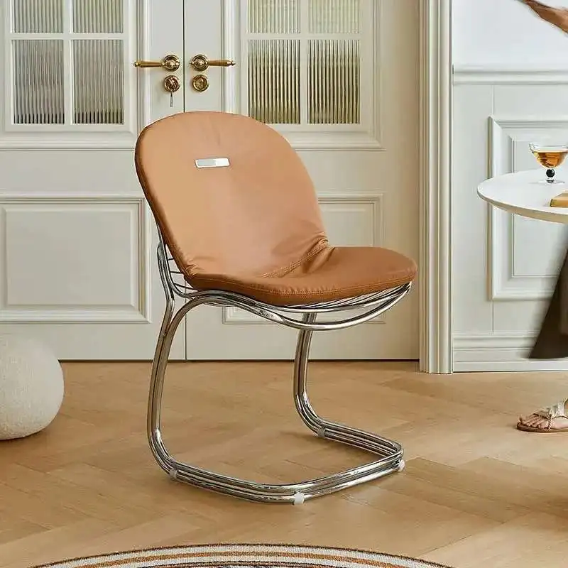 

Скандинавские простые металлические обеденные стулья, мебель для столовой, современный обеденный стул, стулья со спинкой для отдыха, креативное дизайнерское кресло