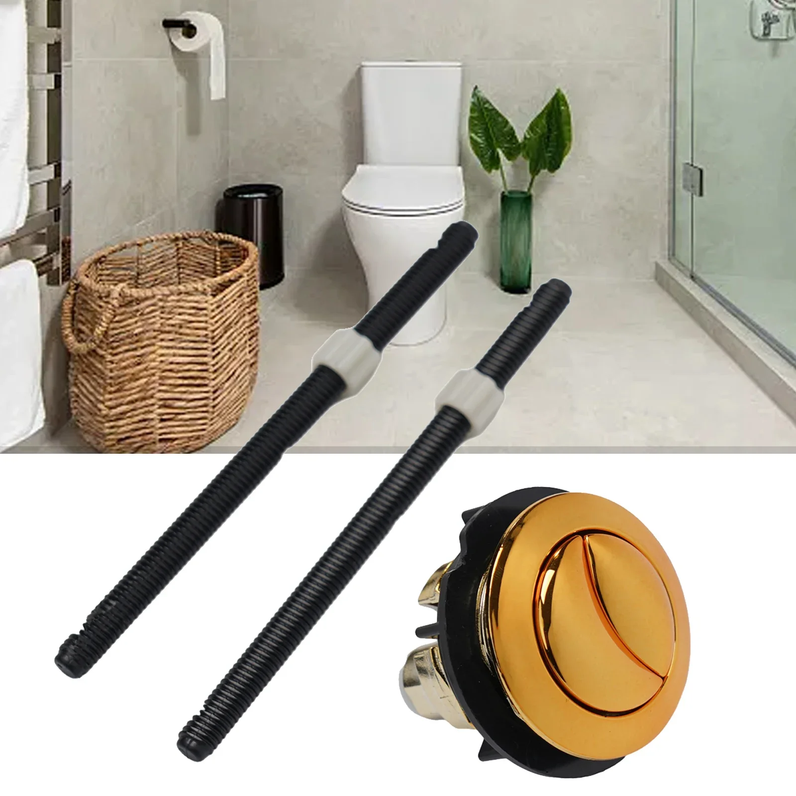 Gold Toilet Push Button  38mm Dual Flush Button  Suitable For Most Toilets  Water Saving Design  Efficient Water Usage