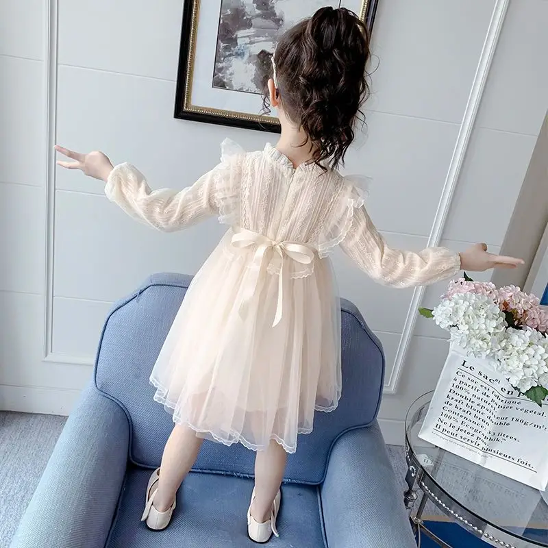 Spring Autumn New Sweet Fashion Harajuku Girls Princess Dress Kawaii Robe Femme Korean Kawaii Kids Dress Cute Children\'s Clothes