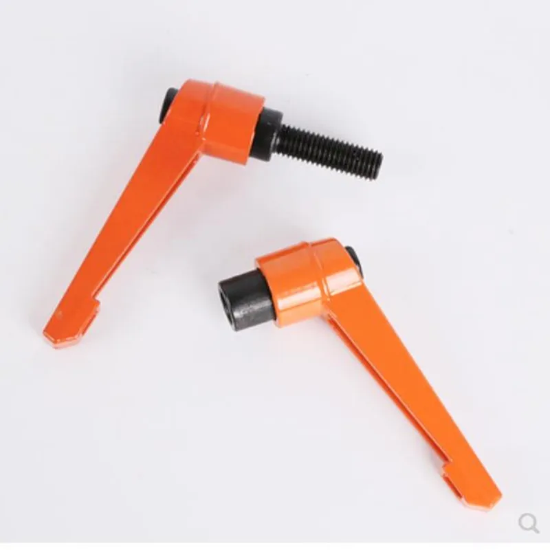 1pcs M4 M5 M6 M8 M10 Orange Clamping Lever Adjustable Handle Clamping Handle Screws Bolt Locking External Male Thread Knob