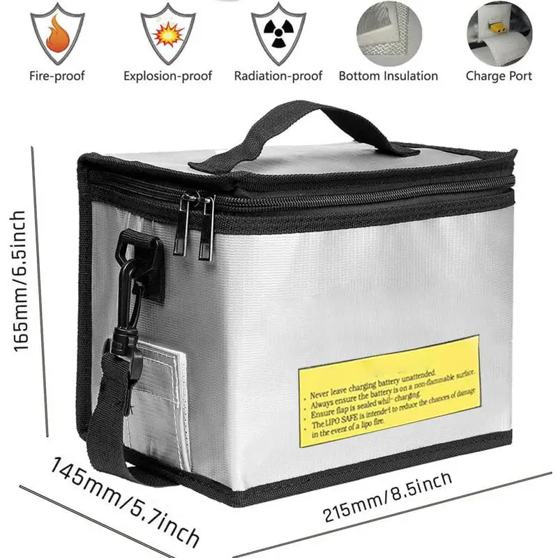 RC Battery Bag Large Capacity Battery Guard Pouch Fireproof Explosionproof Protective Bag For Storage Transportation And