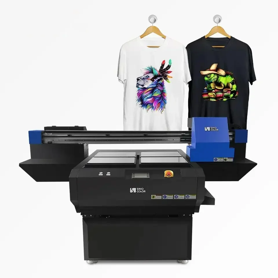 

Cheapest Price Sino Color A1 Double I1600 Head 2400dp Wide White Ink Clothing T-shirt Dtg Printer Printing Machine