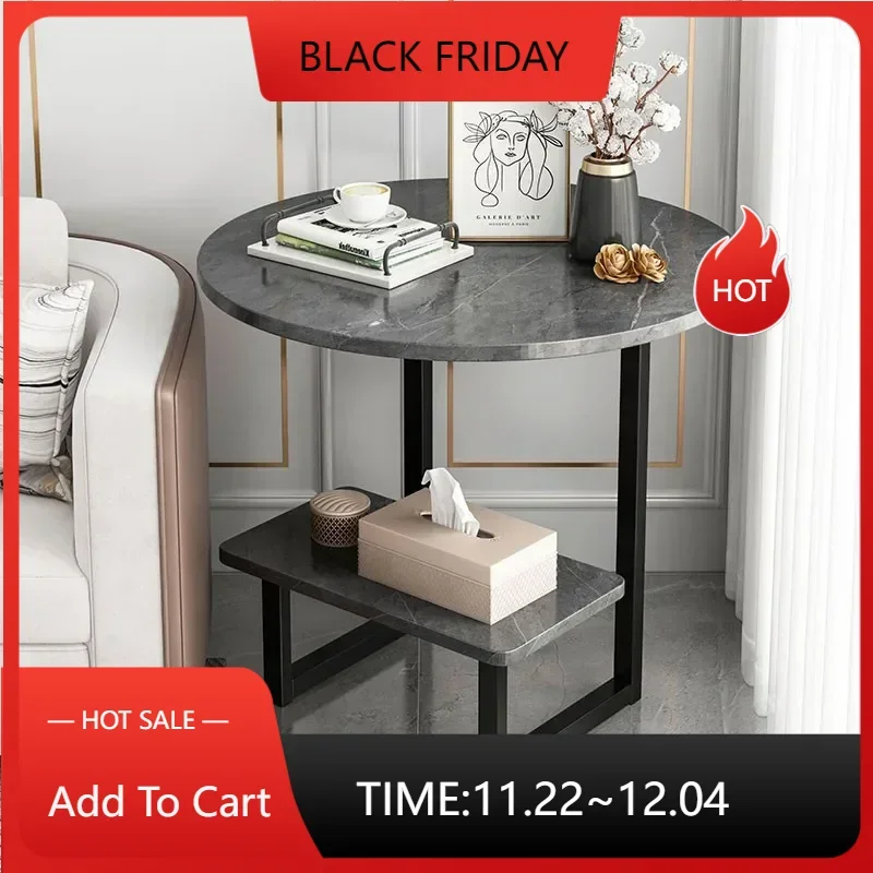 

Coffee Tables Sofa Side Table Luxury Black Metal Legs Coffee Table Standing Entryway Shelf Muebles Table Home Furniture HY