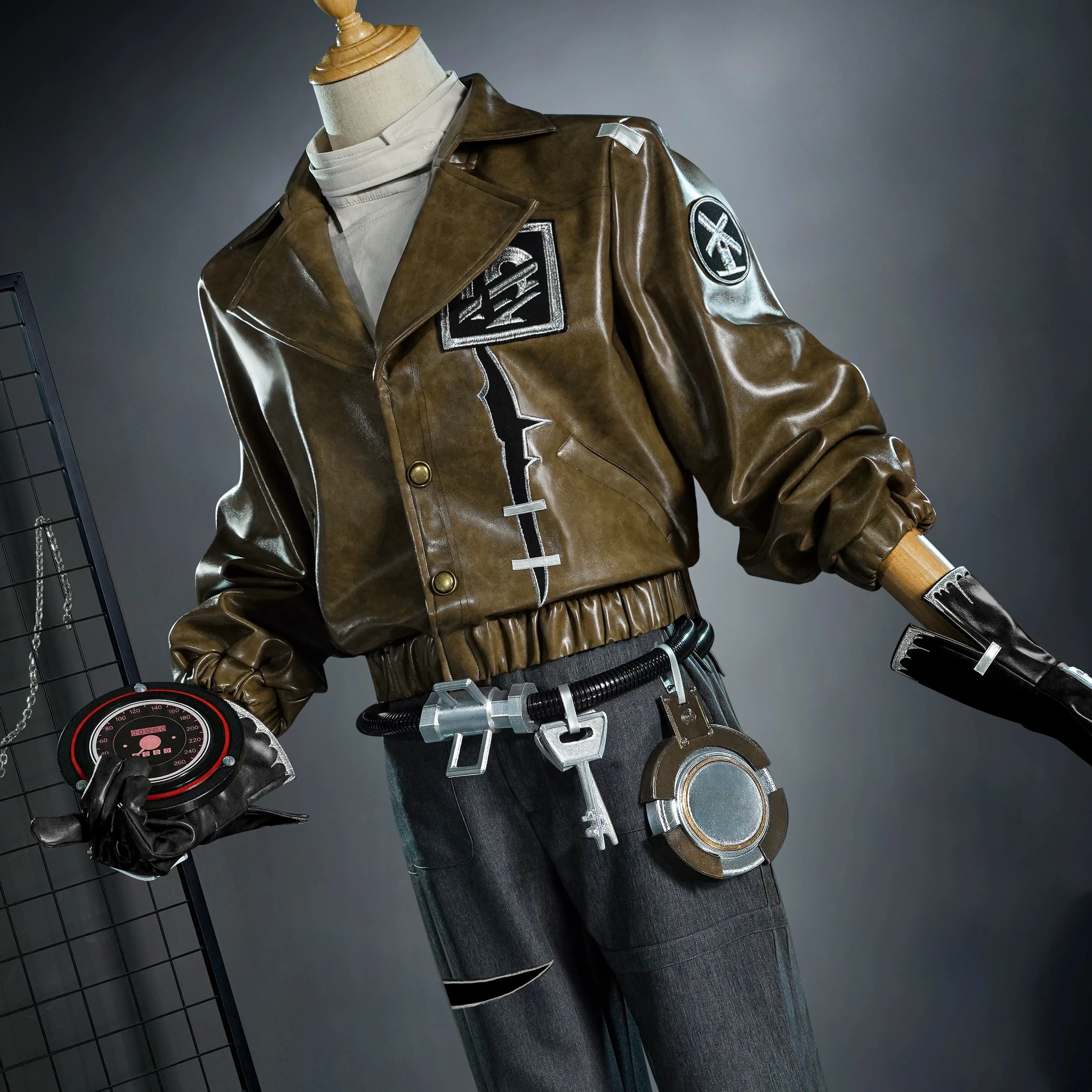 كوزمارت الهوية الخامس نورتون كامبل المنقب الطريق رايدر لعبة البدلة الموحدة تأثيري حلي هالوين حفلة لعب الأدوار الزي